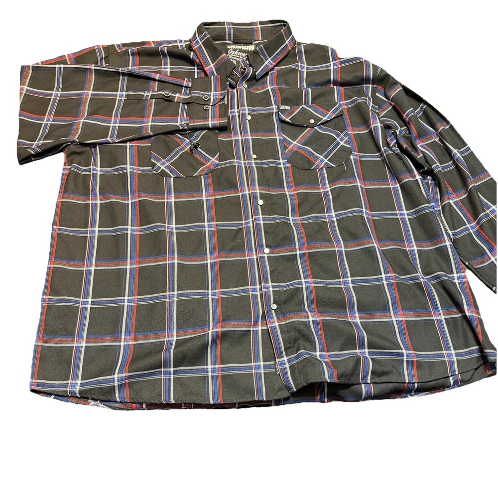 Men's Dixxon Flannel Plaid BLK RED 5XL Johnny Huntington‎ POW-MIA Johnnys Saloon